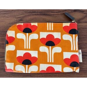Orla Kiely for Target Orange Floral Zipper Pouch Travel Toiletries Organize